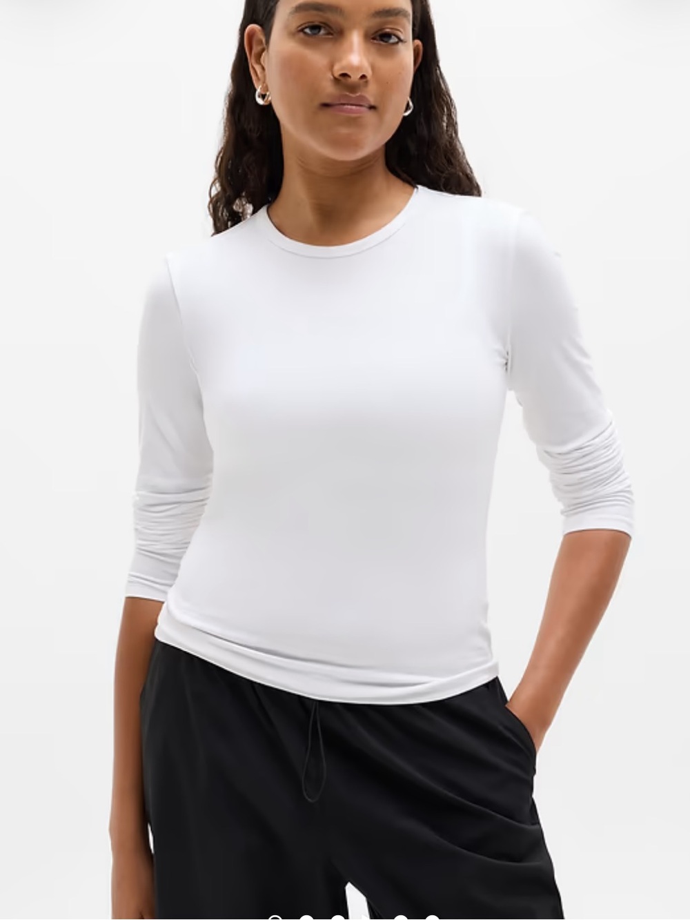 NWT Athleta Signature Rib Top White Size Small